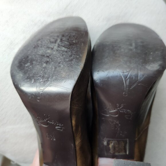 John Fluevog Fox Olive Green Fur Booties - Picture 11 of 15